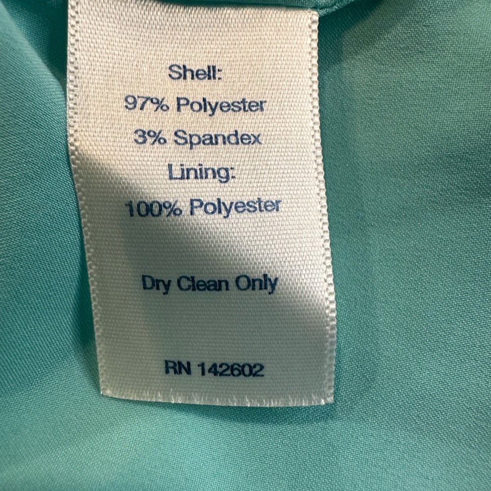 Sail to Sable| Ruffle Sleeve Turquoise Dress| Size 14 - Picture 5 of 9
